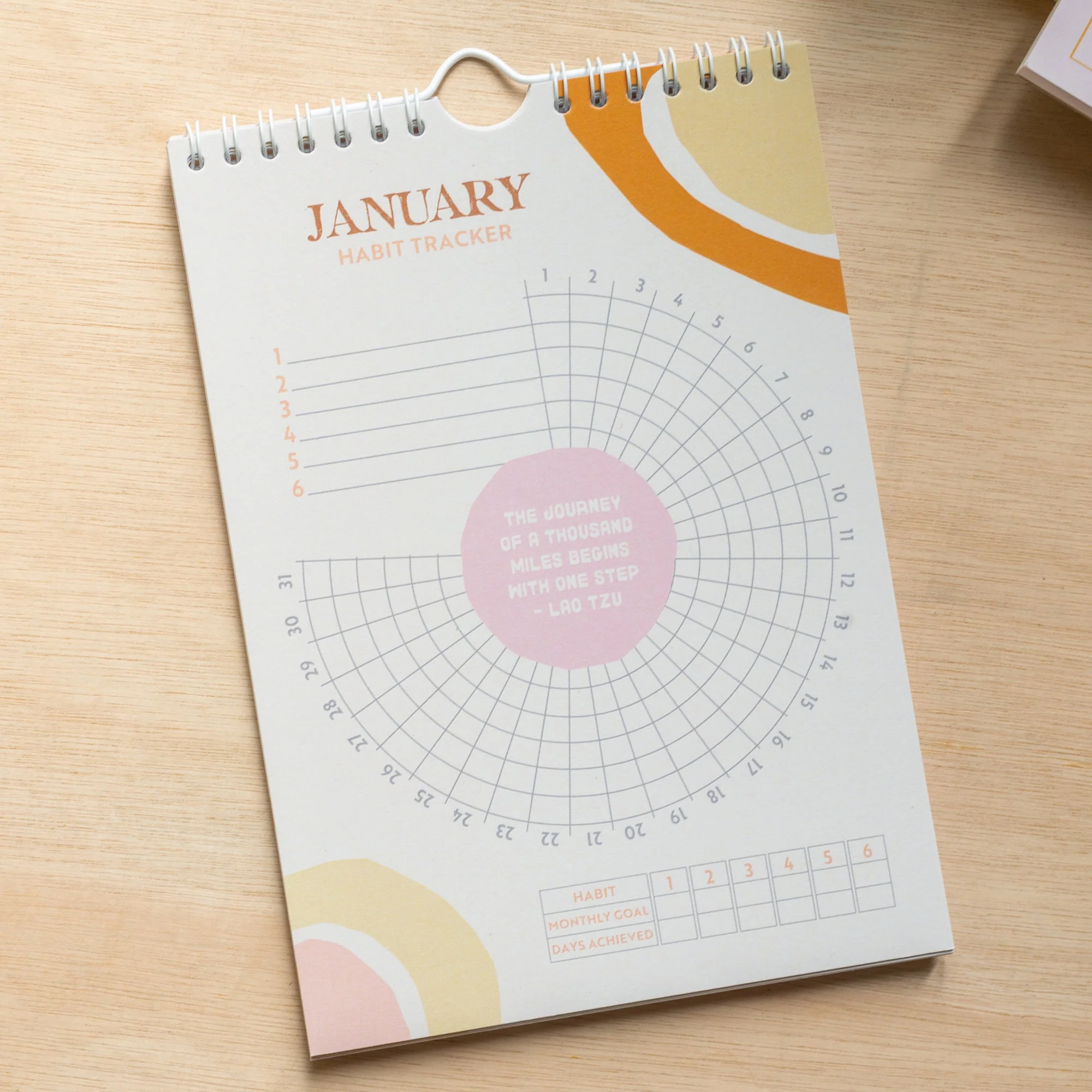 Daily Habit Tracker | 12 Month Goal Planner | Pastel Organic - Image 5