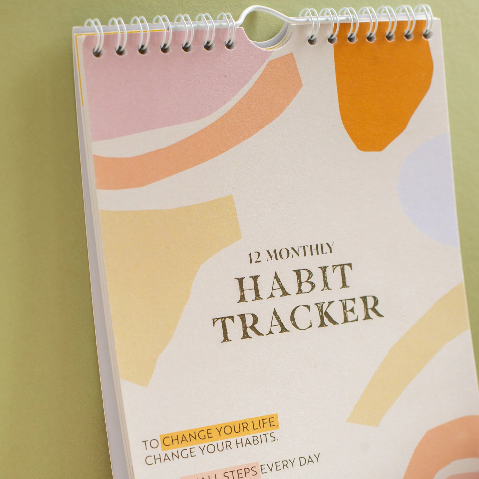 Daily Habit Tracker | 12 Month Goal Planner | Pastel Organic - Image 8