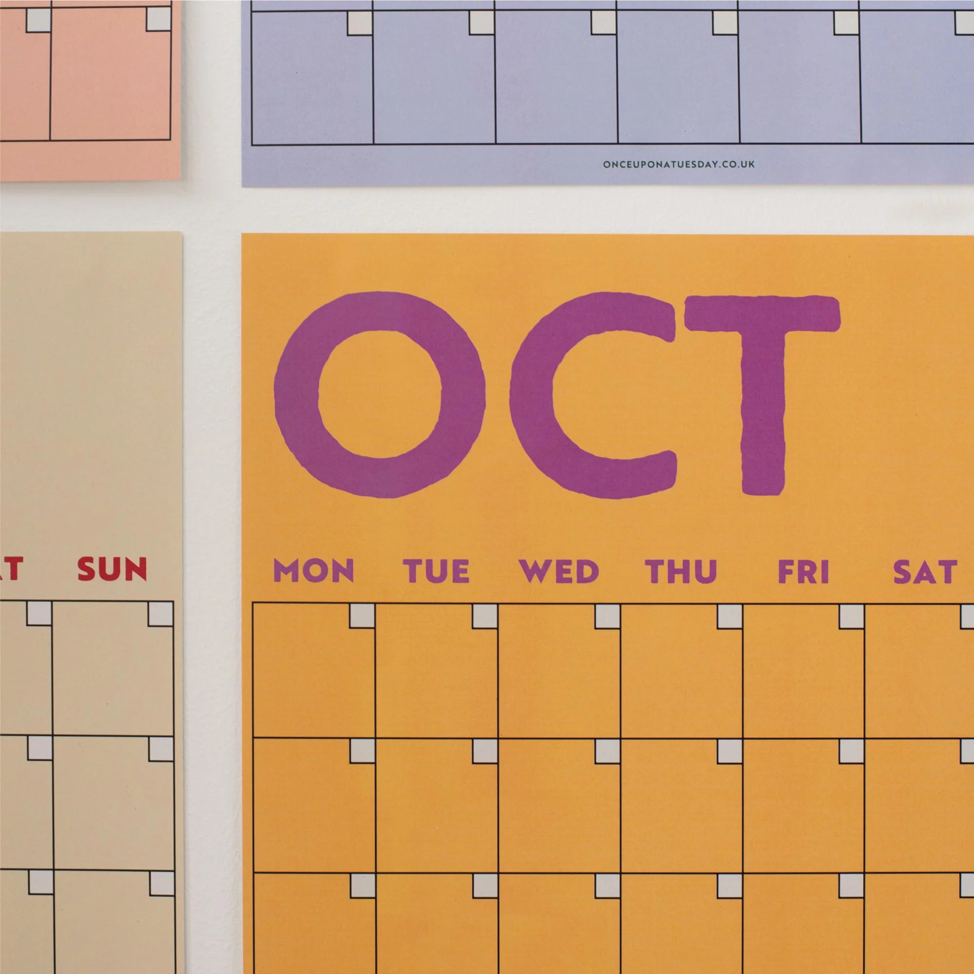 Large Monthly Undated A3 Wall Planner | 12 Pages | Colourburst - Image 6