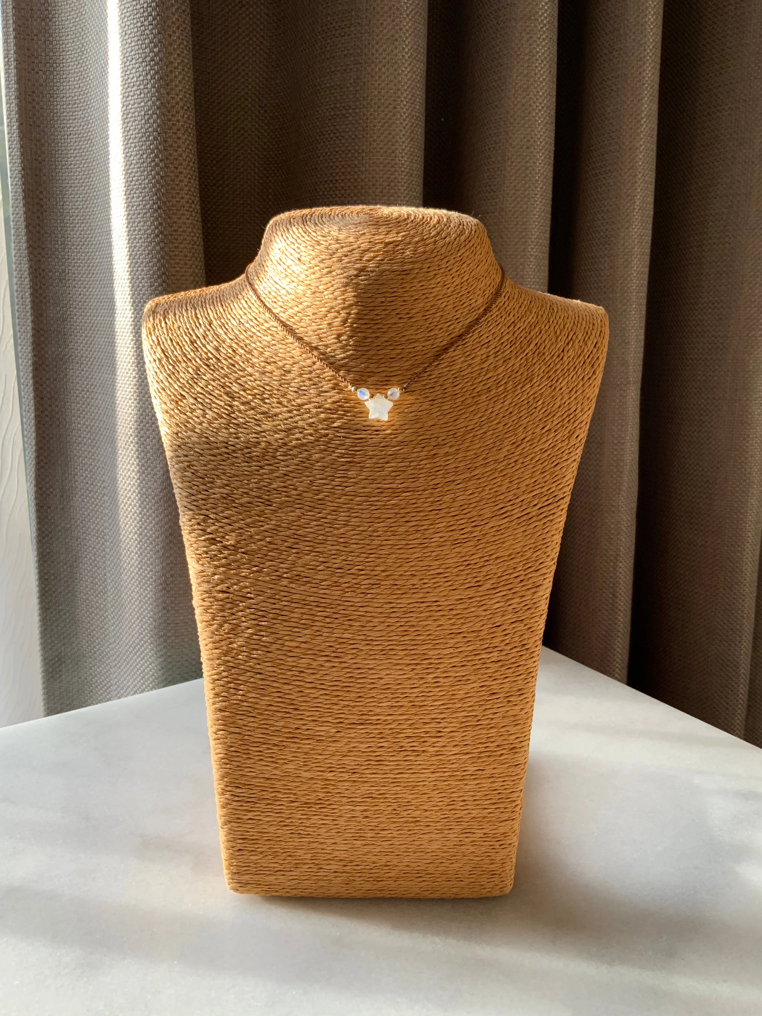 Luminous Adjustable Moonstone STAR Necklace - Image 4