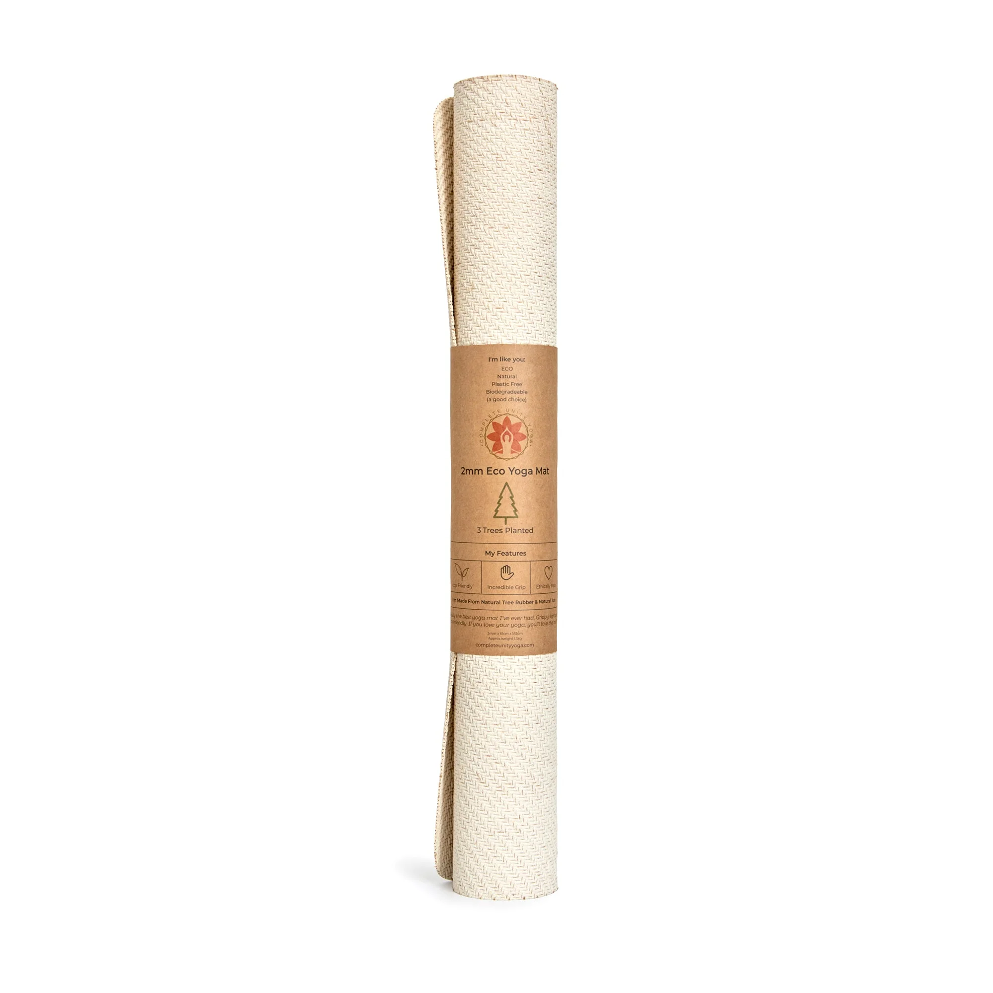 Sustainable Non-Slip Jute Travel Yoga Mat CompleteGrip™ - 2mm - Image 7