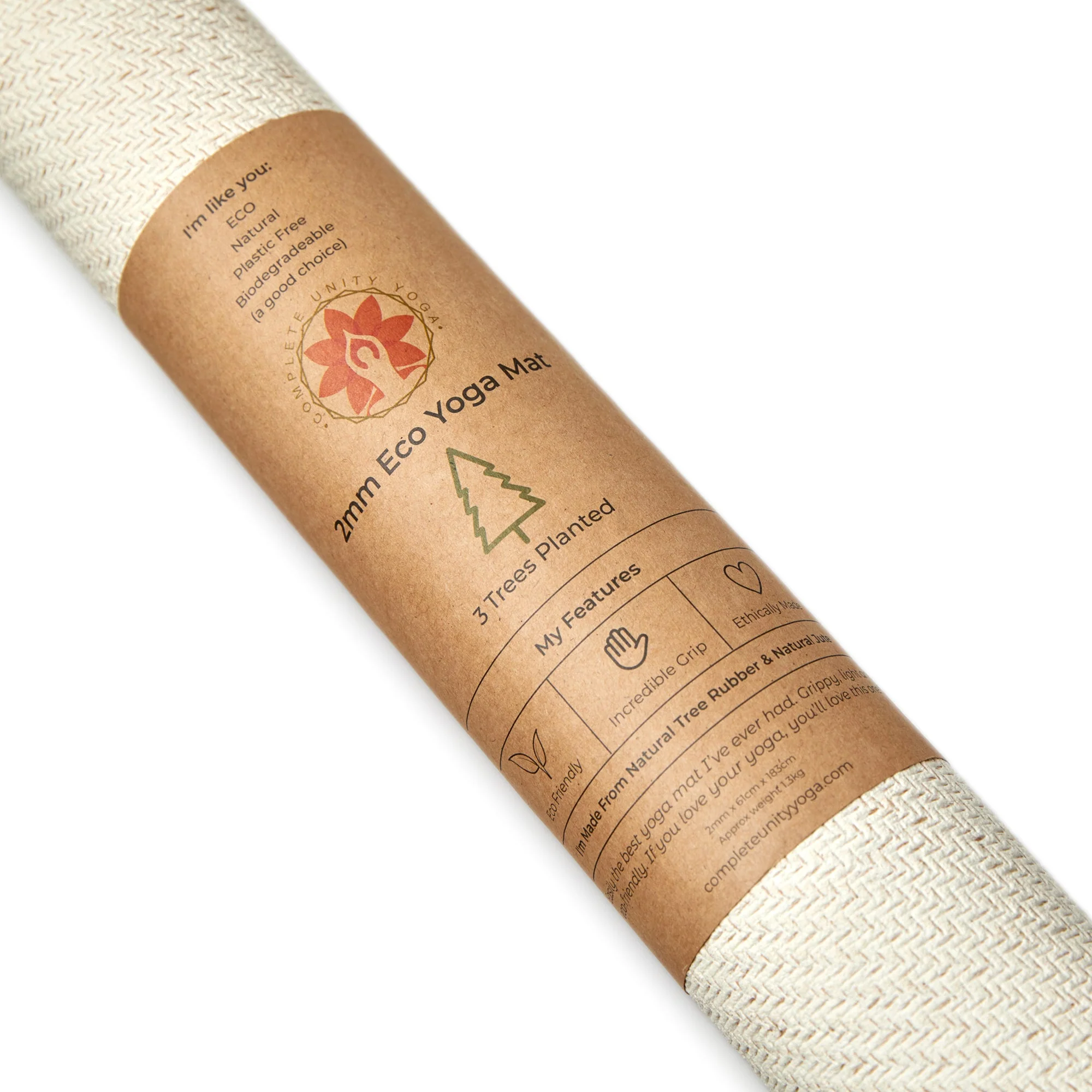 Sustainable Non-Slip Jute Travel Yoga Mat CompleteGrip™ - 2mm - Image 8