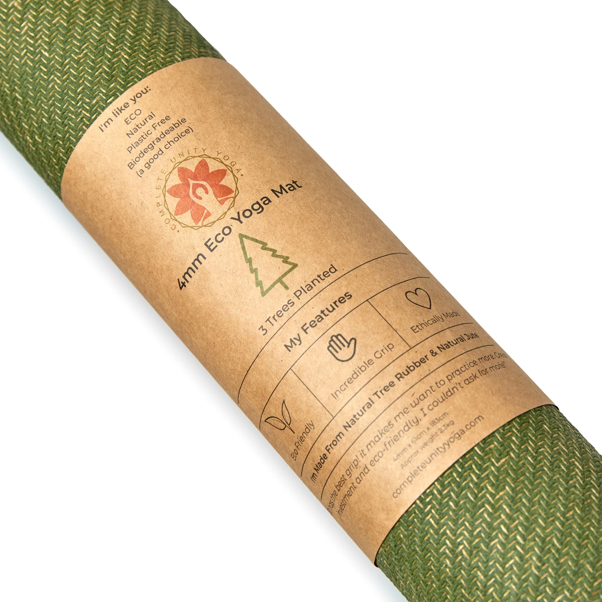 Sustainable Non-Slip Jute Yoga Mat CompleteGrip™ - 4mm - Image 10