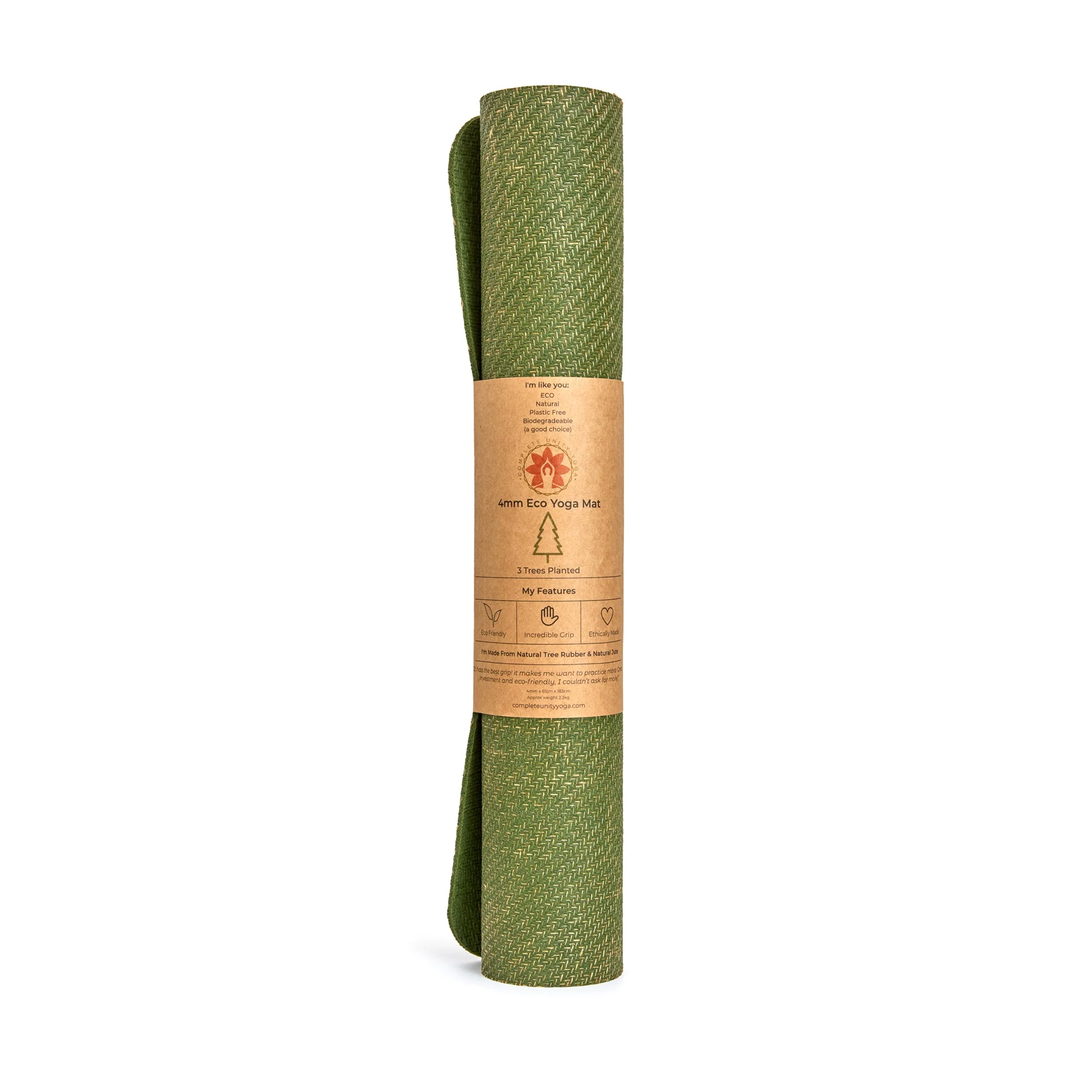 Sustainable Non-Slip Jute Yoga Mat CompleteGrip™ - 4mm - Image 9